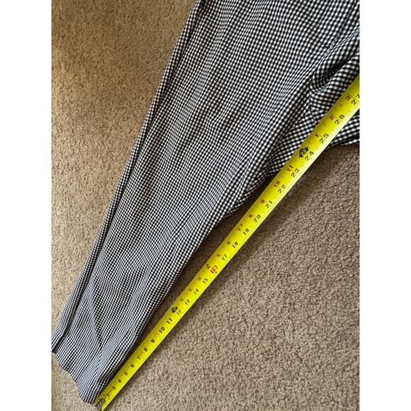 J Jill Gingham Pants Black White Pull On Checkered Careerwear Corpcore Business - Picture 4 of 6